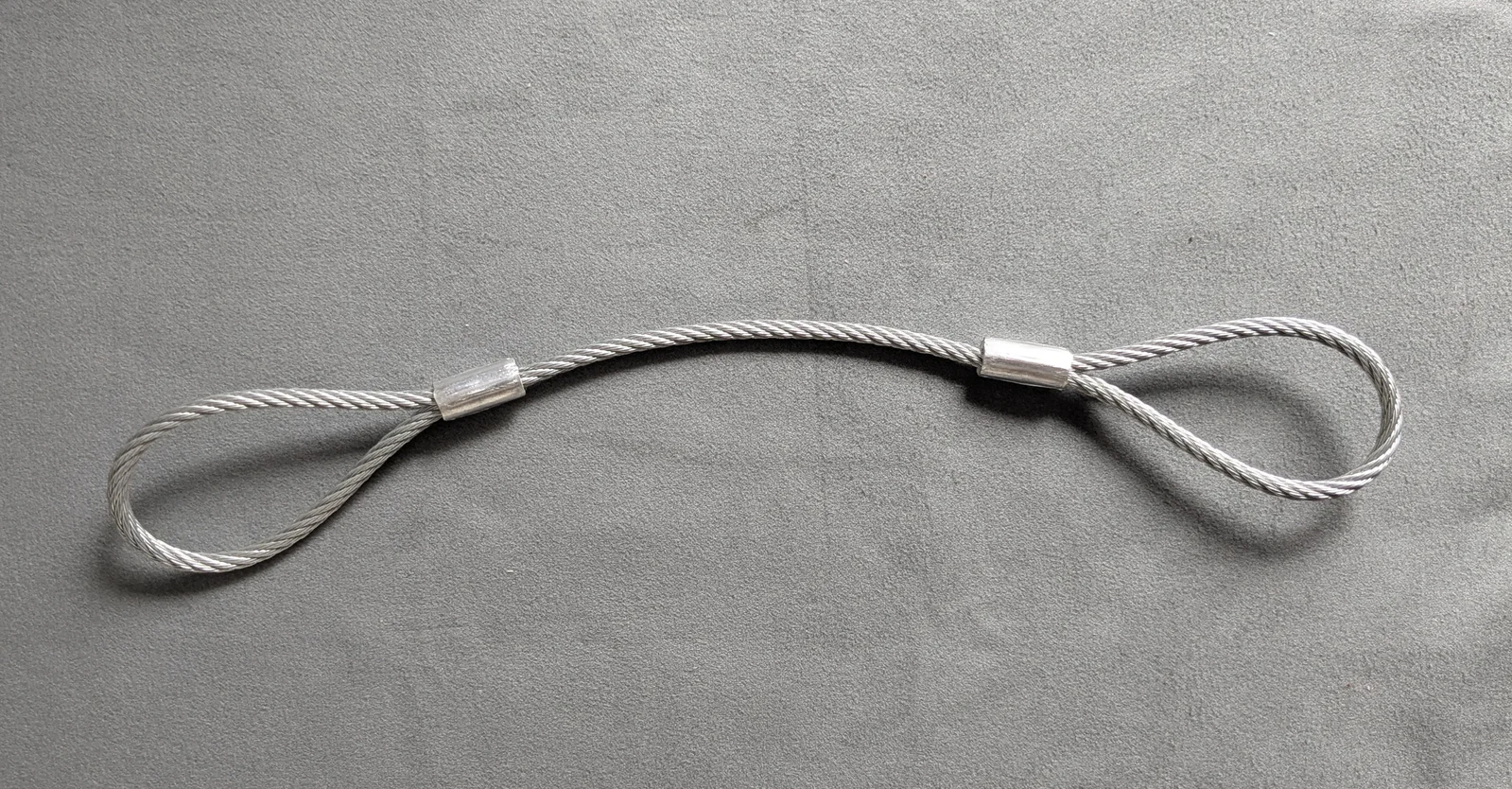 Drahtseil Stahlseil 4mm 27cm mit Schlaufen verzinkt Seil Ösen Neu