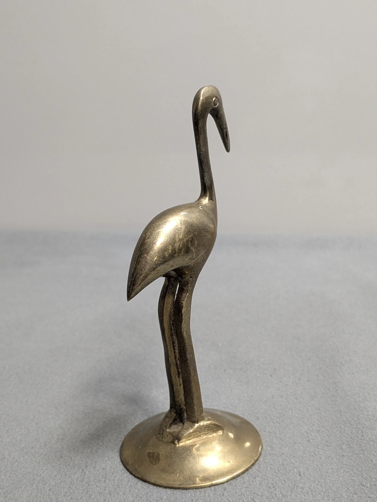 Storch Messingfigur Vogel Figur Messing Retro Deko Vintage Sammlerstück
