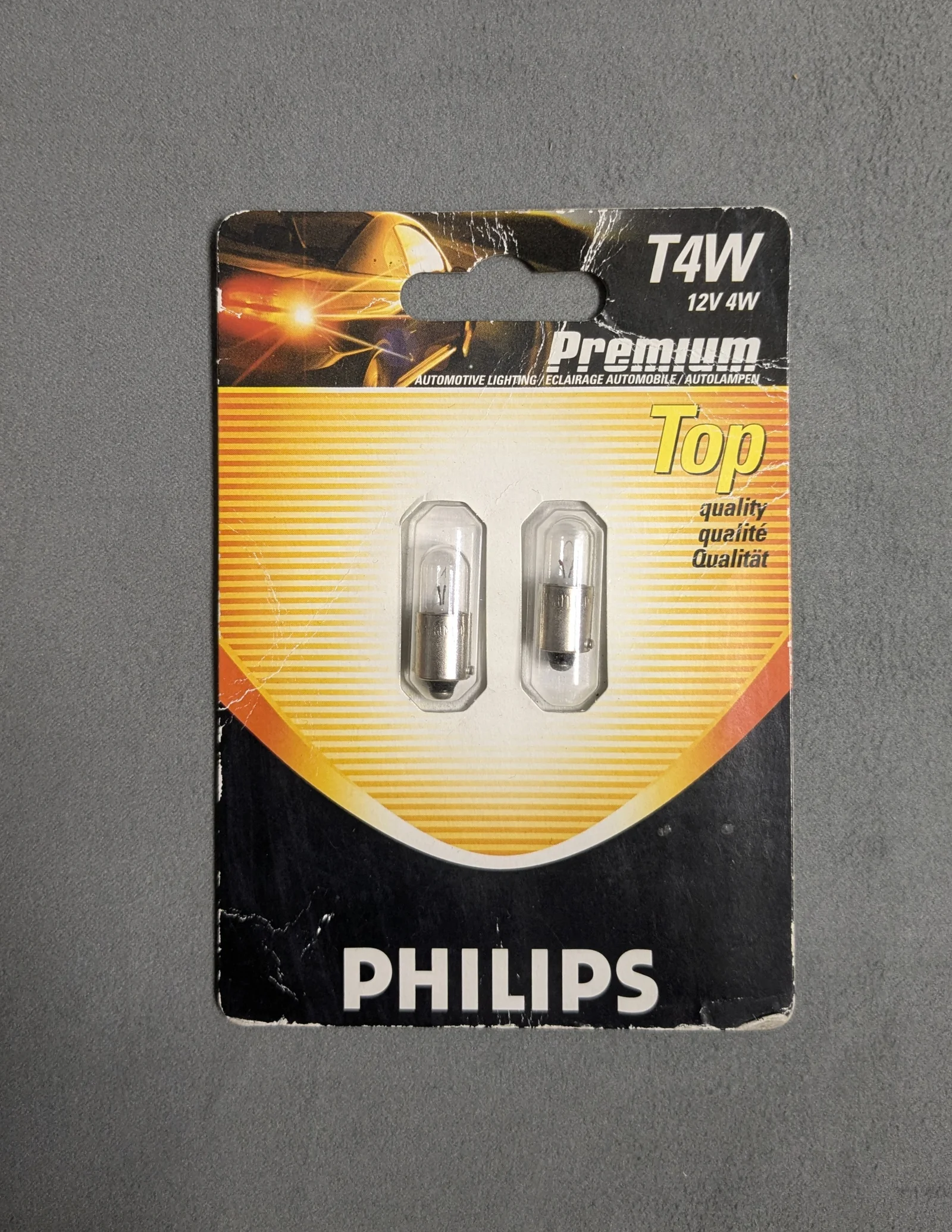 Philips T4W 12V 4W KFZ Glühlampen 2er Pack Signallampe Kontrolllampe Neu