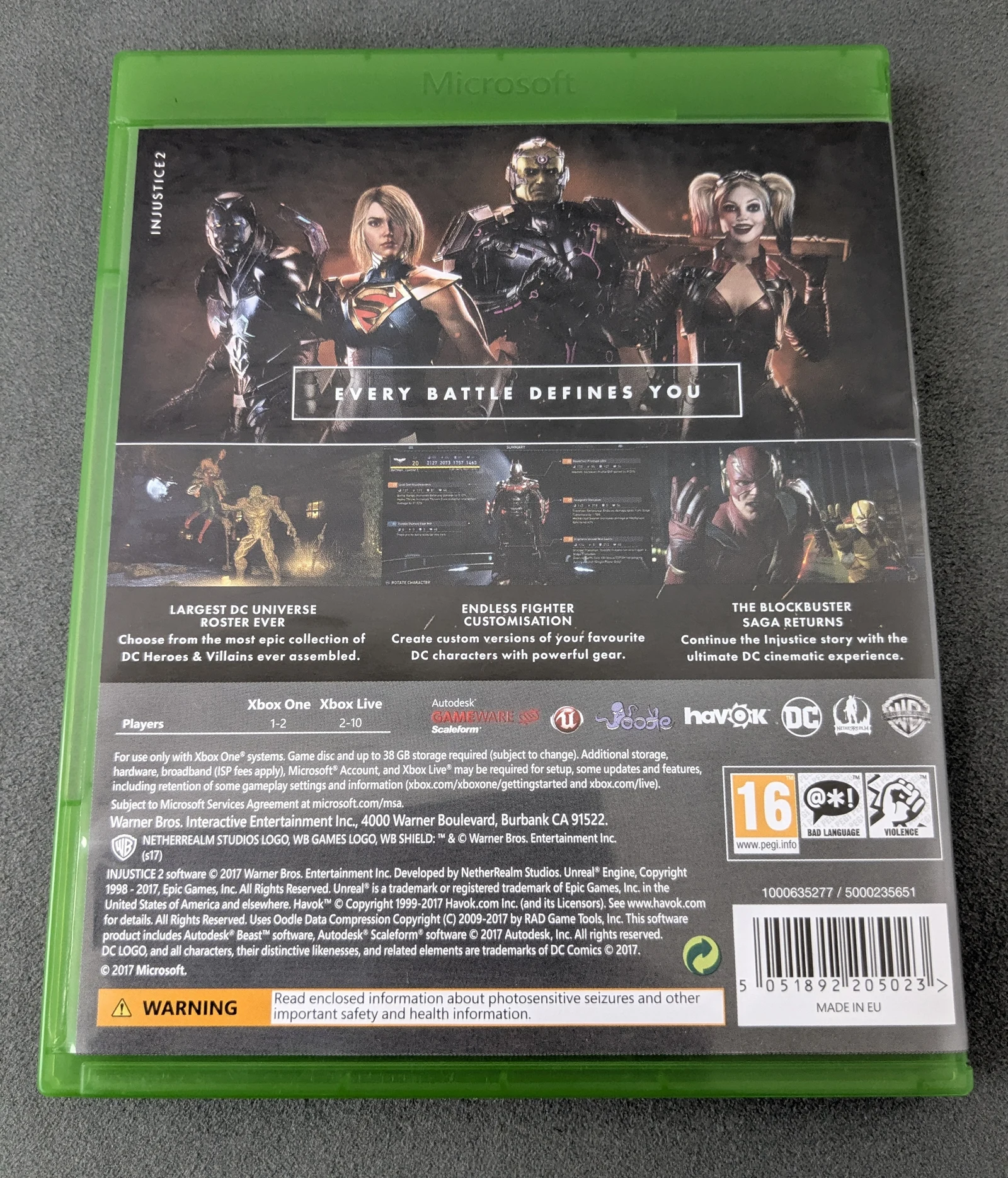 Injustice 2- XBox One -DC - Warner Bros. - Microsoft