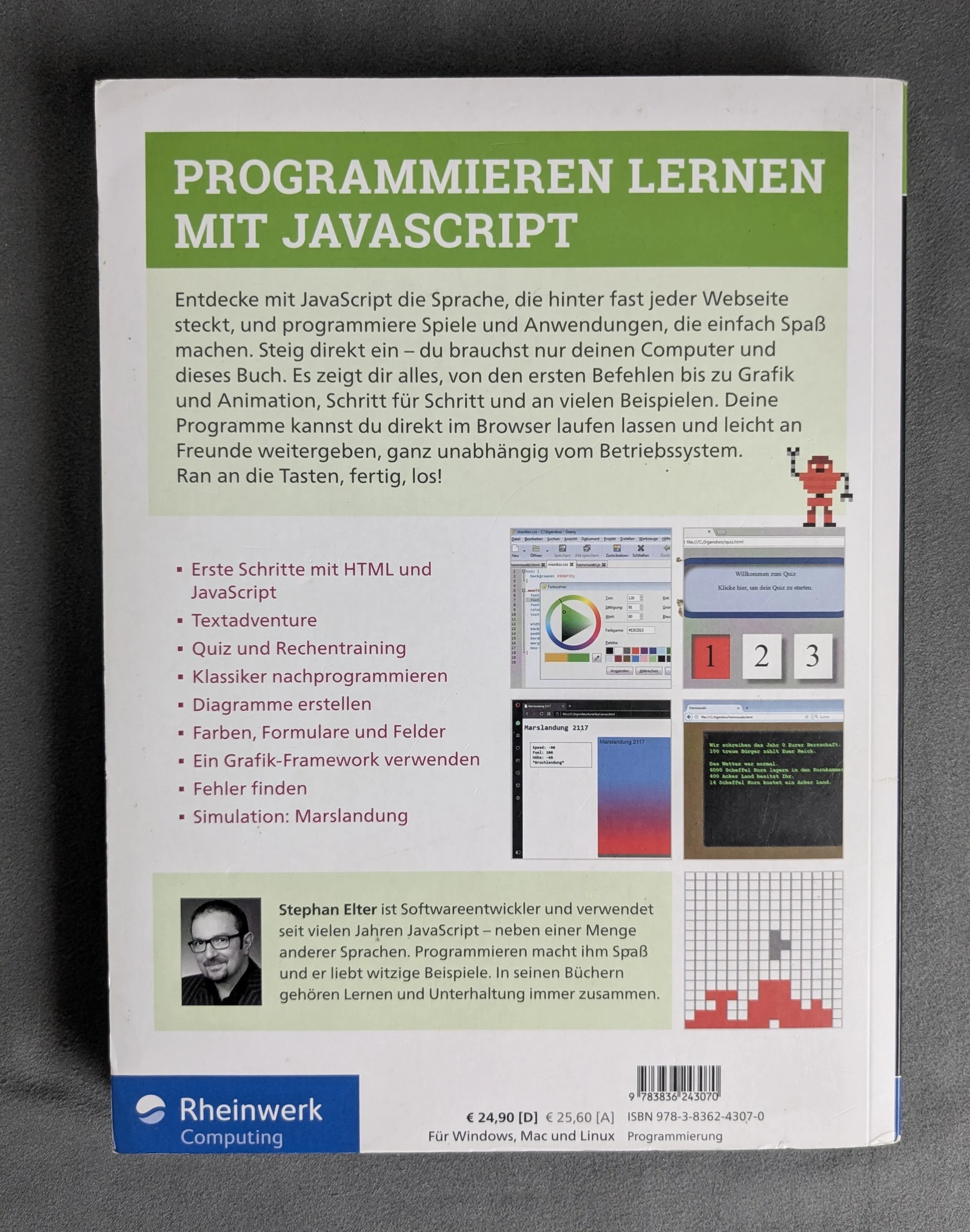Programmieren lernen mit JavaScript – Stephan Elter Rheinwerk Buch IT Lernen