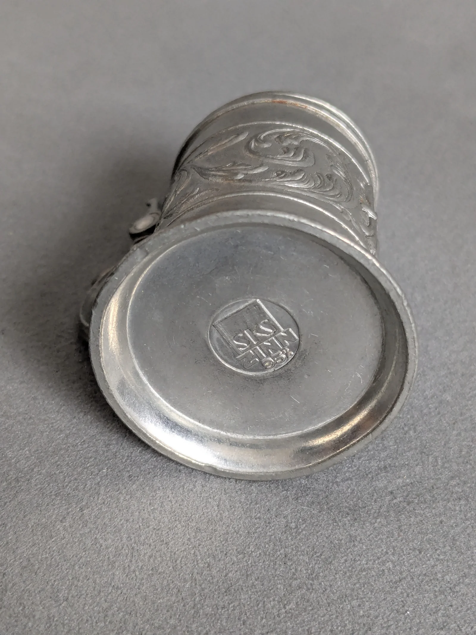 Mini Zinnkrug SKS 95% mit Deckel 6cm – Sammler Puppenstube