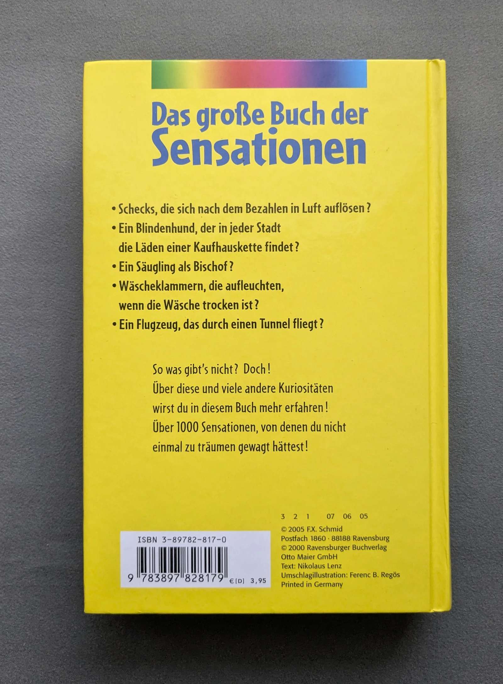 Das große Buch der Sensationen 2005 FX Schmid Ravensburger