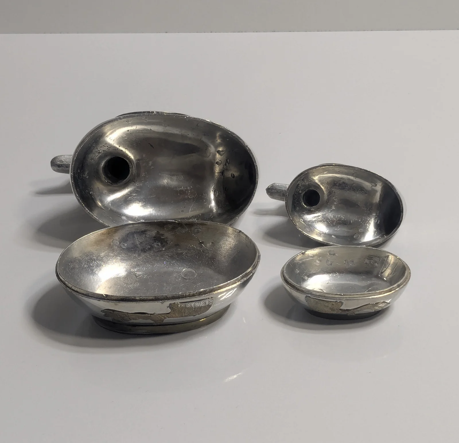 Raumkunst Witzemann Enten Set Deckeldosen Metall Vintage Schmuckdose Bonbonniere