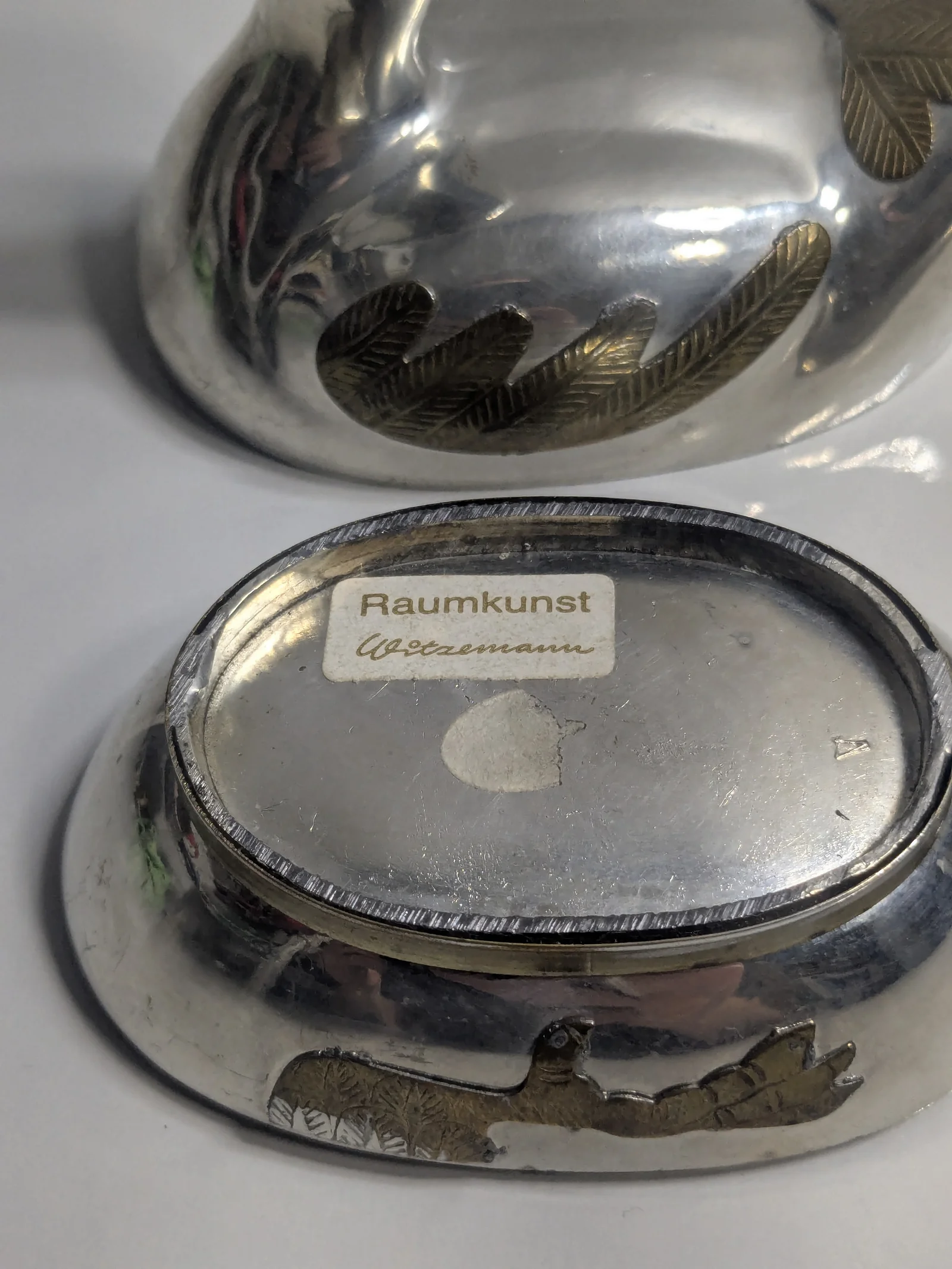 Raumkunst Witzemann Enten Set Deckeldosen Metall Vintage Schmuckdose Bonbonniere