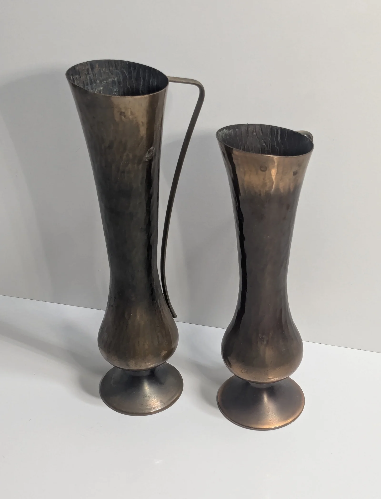 Kupfervasen Kupferkrüge Set Handarbeit Gehämmert Vase Kupfer Deko Vintage Retro