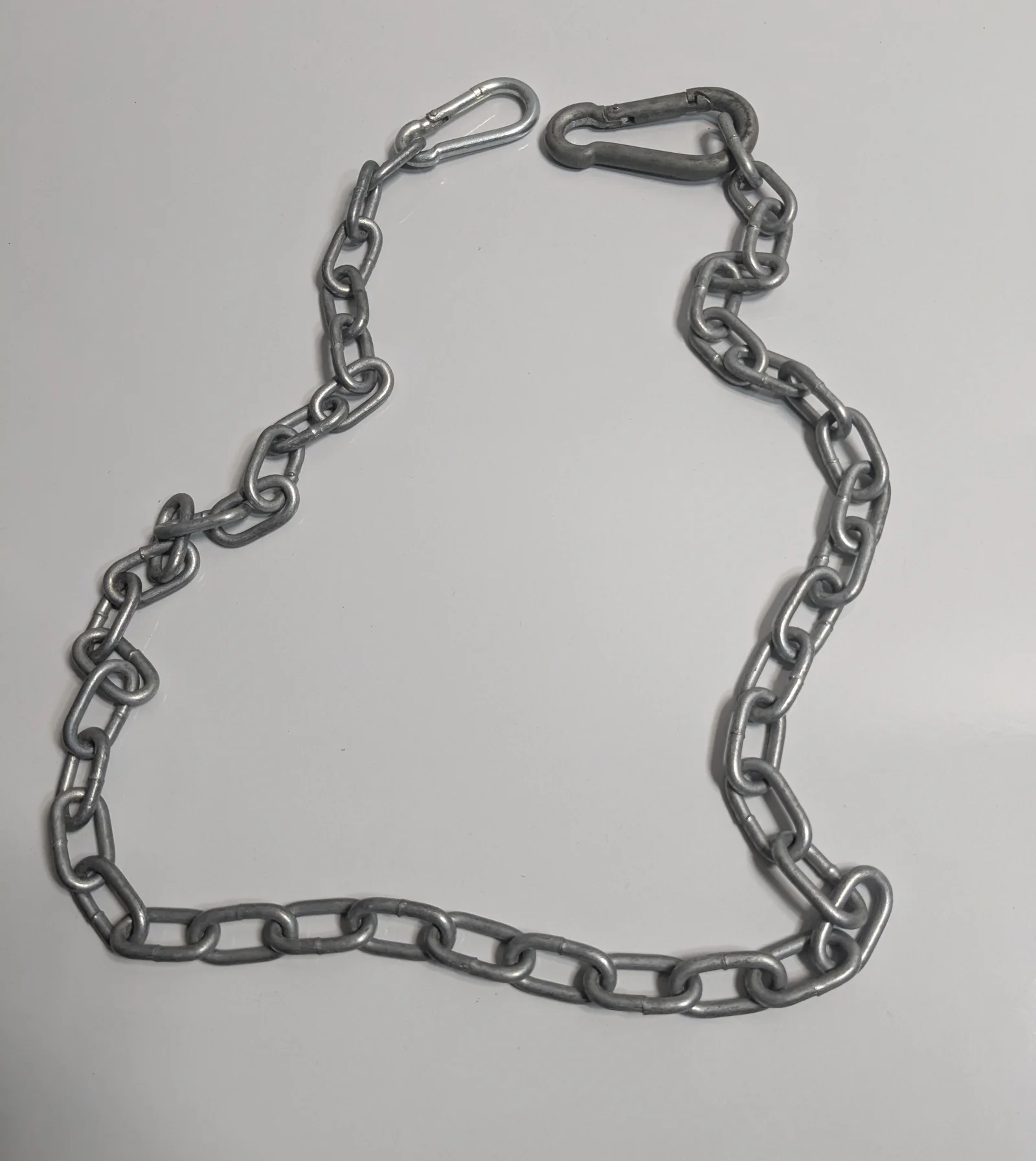 Stahlkette 1m mit 2 Karabinerhaken verzinkt Kette Universal 3,8mm