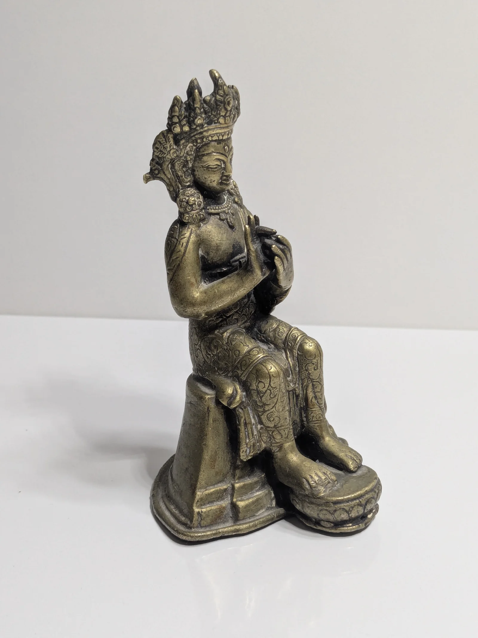 Messing Buddha Bodhisattva Figur Tibet Nepal Hindu Gottheit