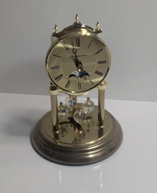 Swarovski Kristall Tischuhr West Germany Schneckenbecher  Teildefekt